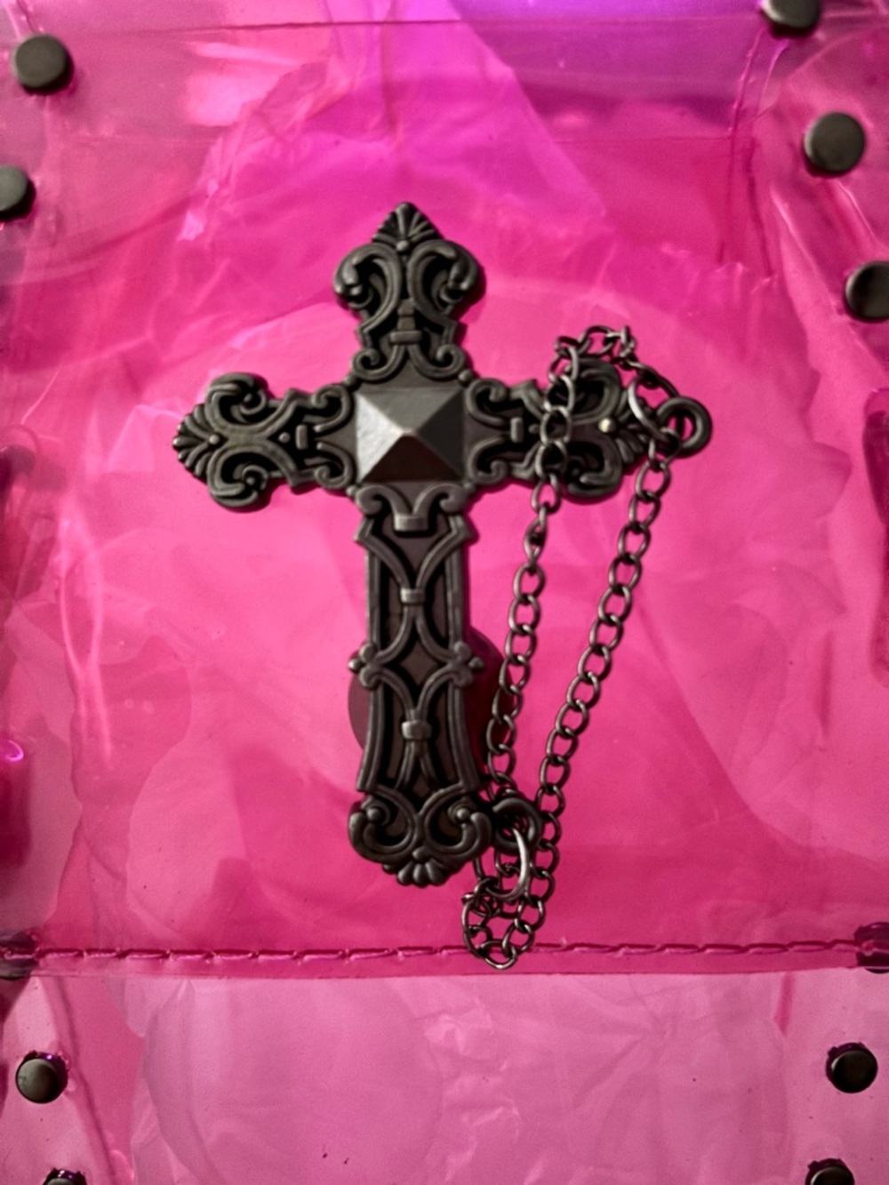 💕 HOT PINK 💕Transparent Coffin Purse NWT